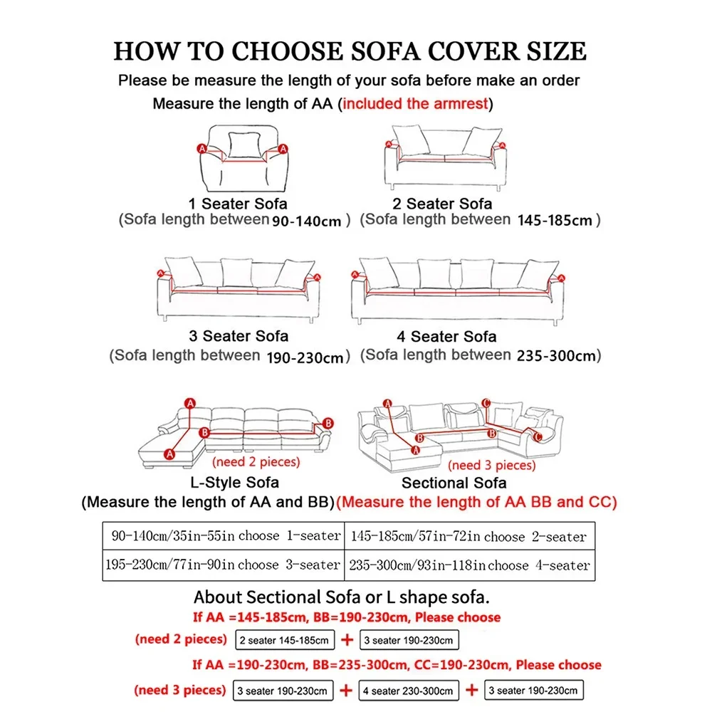 Waterproof Fully-wrapped Elastic Corner Sofa Covers 1/2/3/4 Seats Solid Couch Cover L Shaped Sofa Cover Protector Bench Covers 6