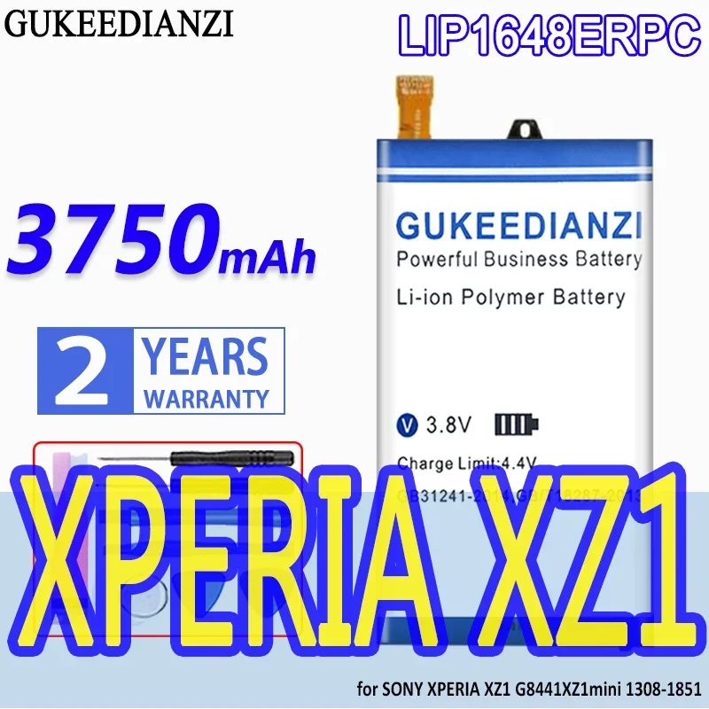 

Аккумулятор большой емкости LIP1648ERPC 3750 мАч GUKEEDIANZI для SONY XPERIA XZ1 G8441XZ1mini 1308-1851, аккумулятор + Инструменты