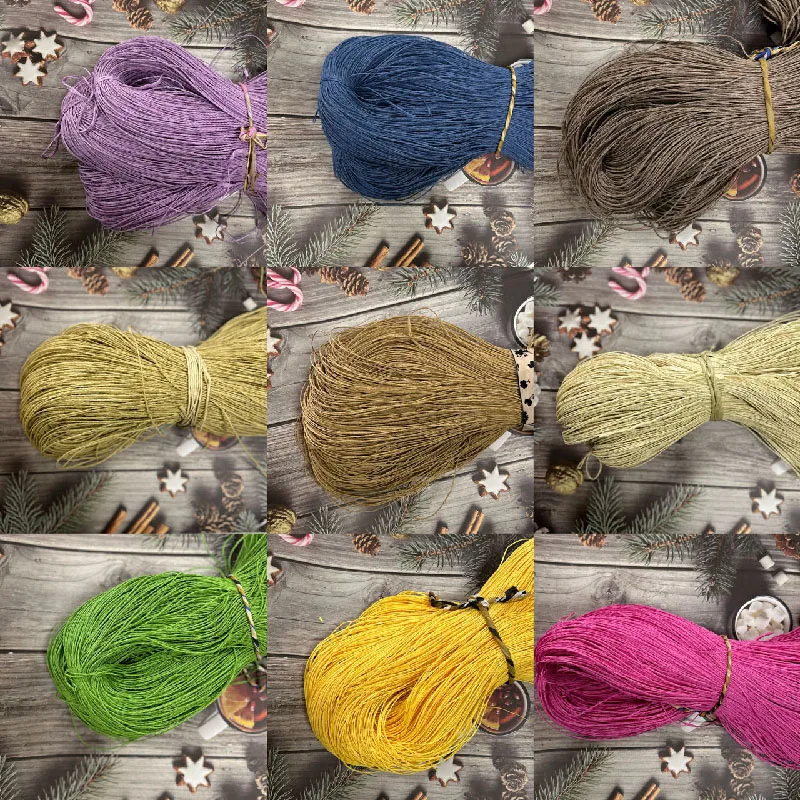 500g Summer Raffia Yarn Crochet Natural Paper Straw Threads Handcrafts For DIY Knitting Hat Handbag Purse Basket Rattan Material knitting yarn crochet yarn raffia straw yarn