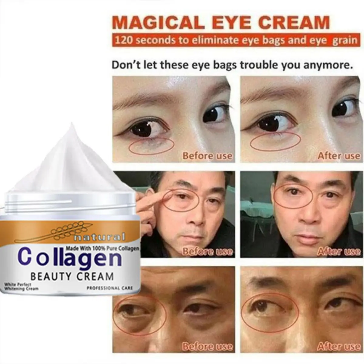 2 Minutes Instant Lifting Liquid Eye Cream Anti-puffiness and Wrinkle Effect Long-lasting skin cream