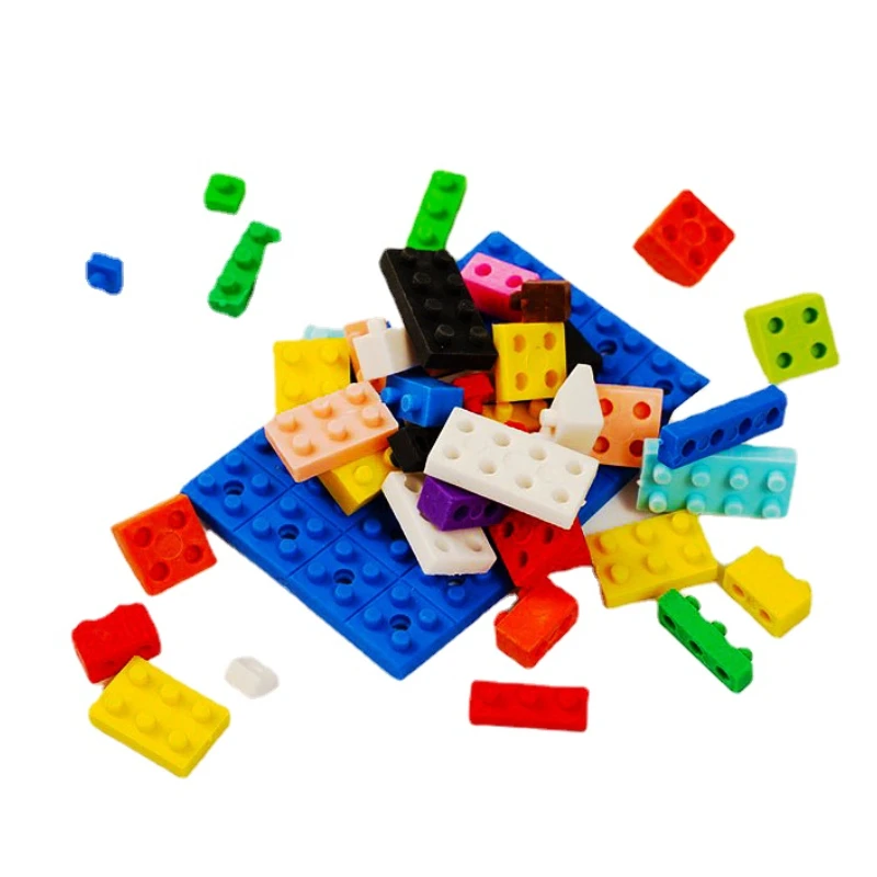 Style Random Creative Building Blocks Puzzle Erasers for Kids Can Be Assembled Eraser Primary School Students DIY Eraser pencil eraser