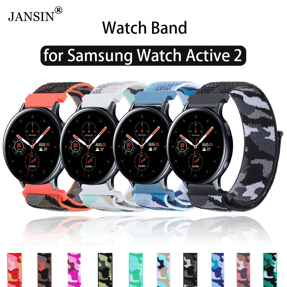 Cinturino In Nylon Per Samsung Galaxy Watch Active 2 40Mm 44Mm Bracciale Mimetico In Nylon Per Accessori Di Ricambio Per Cinturini Attivi 2