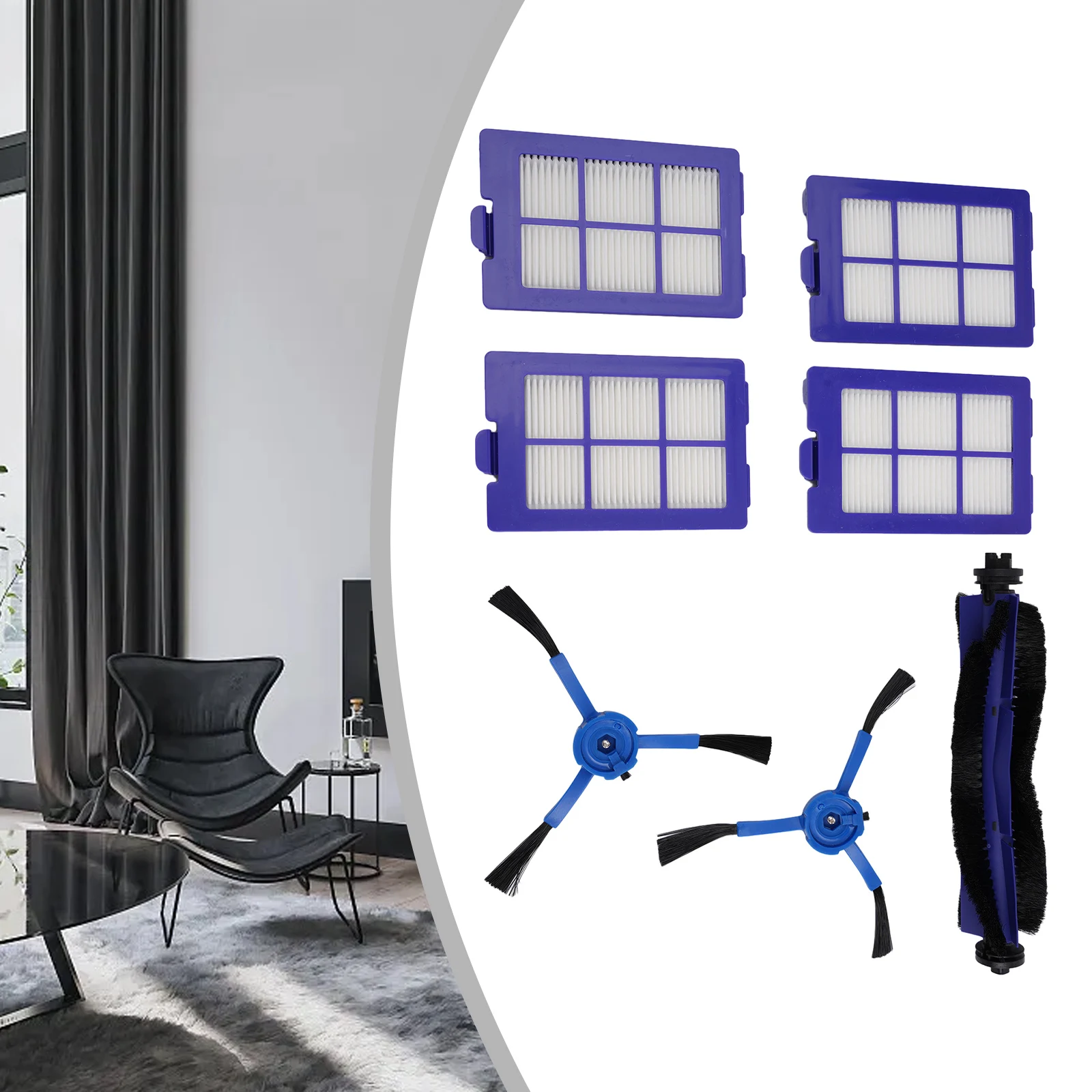

Фильтры для роликовых щеток, 7 шт., боковые щетки для Eufy RoboVac серии X8, бытовая техника, аксессуары для пылесоса