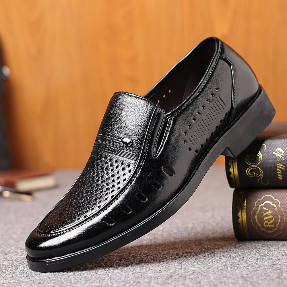 

Туфли мужские классические, элегантные итальянские кожаные, дышащие, роскошные брендовые, броги, оксфорды, весна-лето