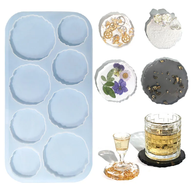

Coaster Silicone Mold Set DIY Crystal Epoxy Resin Mold Storage Kitchen Anti-Scald Heat Insulation Pad Home Desktop Decoration