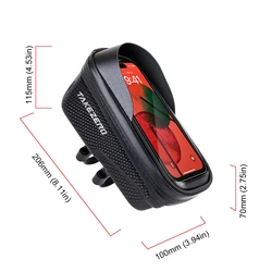 1L Front Bike Bag with Touchscreen Phone Holder and Reflective Design (002)