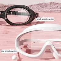 Lunettes de natation à grande monture, grande monture HD, vue large, Anti-buée, Protection UV, pour adultes, sans fuite 4