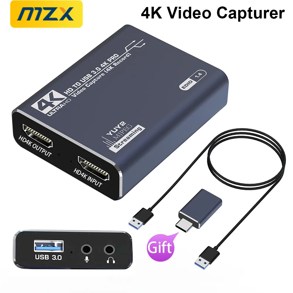 MZX 4K ビデオキャプチャカードボード 録画 HDMI 対応 60Hz 30Hz