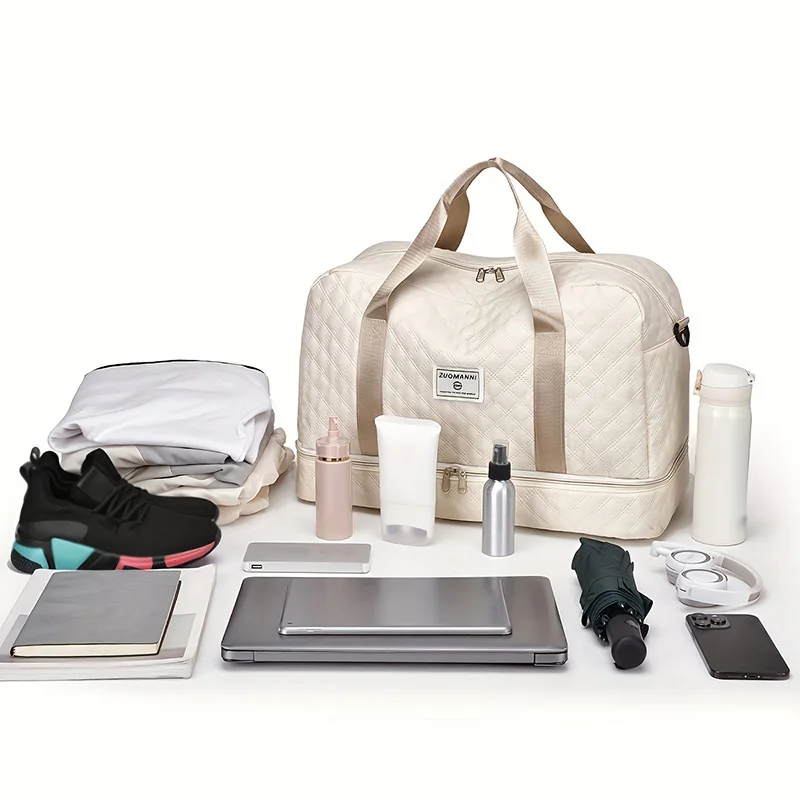 1Pcs WomenTravel Handbag Large Capacity Travel Luggage Portable Suitable Short Long Distance Travel Fitness Storage Bag 4