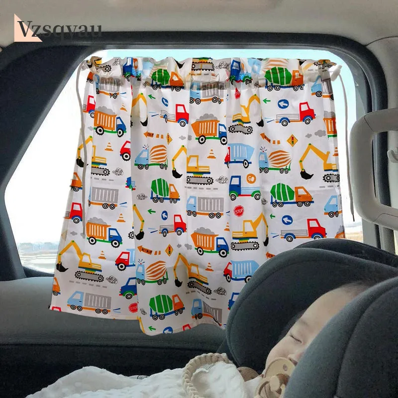 

Cartoon Car Sun Shade Curtain Random 1pc for Side Window Cute Baby Kids Children Sunshade Protector Protects from Sun Embroider