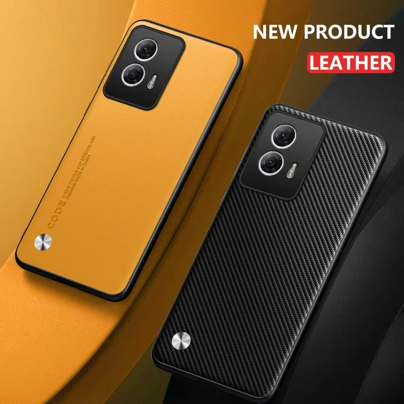 Leather Carbon Fiber Phone Case – Durable Hard Protection Cover