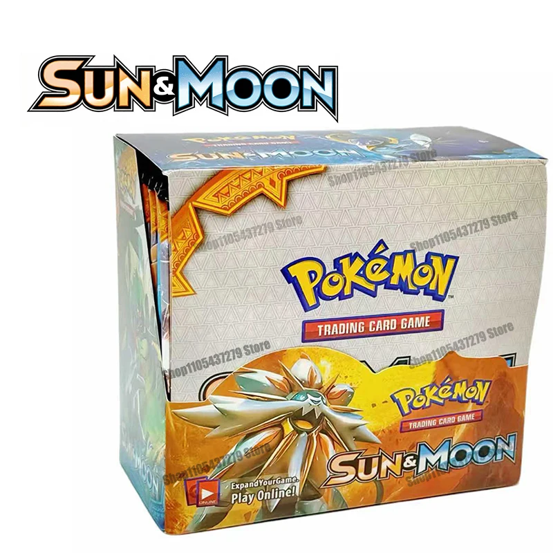 Pokemon TCG Sonne & Mond Booster Box Englische Version 36 Packungen 360 Stück Sammelkarten Kampfspiel-Karten Spielzeug für Kinder