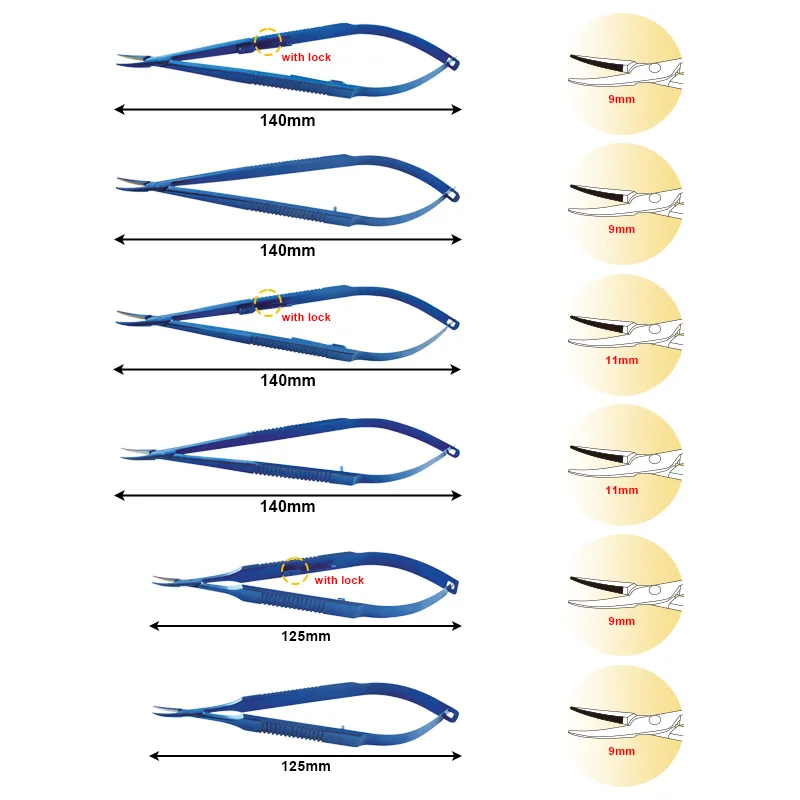 

Titanium Alloy Needle Holder with Tungsten Steel Coating Eyelid Tools Ophthalmic Instrument