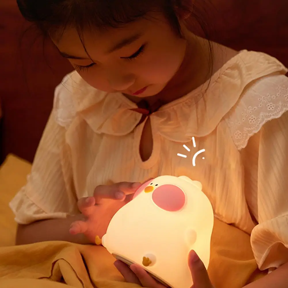 

Dimmable Night Lamp Adorable Cartoon Chick Night Lamp Dimmable Soft Color Changing Led Bedside Lamp for A Flicker-free