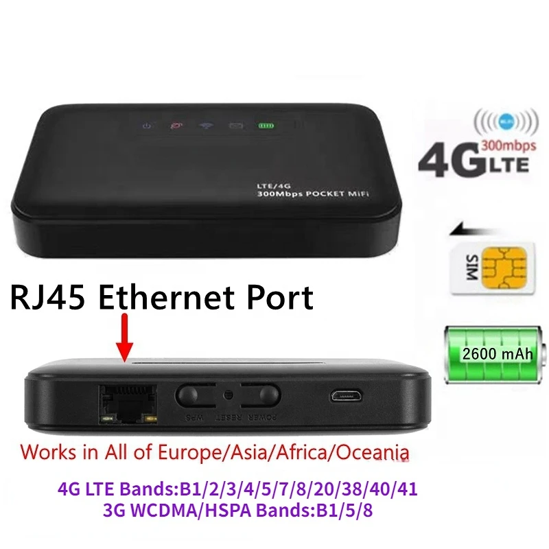 Router Mini Roteador Wifi Cpe 300mbps Lte Cartão Sim Rj45 E5885pro E5885pro 4g - Imagem 5