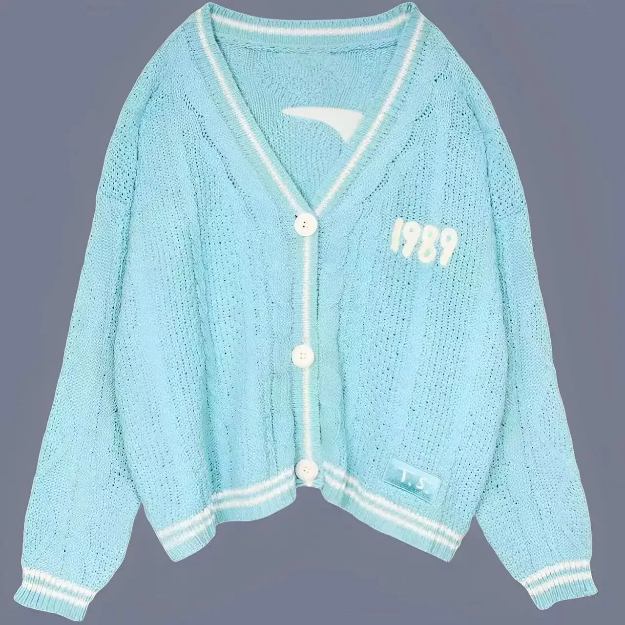 Taly Swif T 1989'S Cardigan Pink Blue Seagull Jacket Sweater
