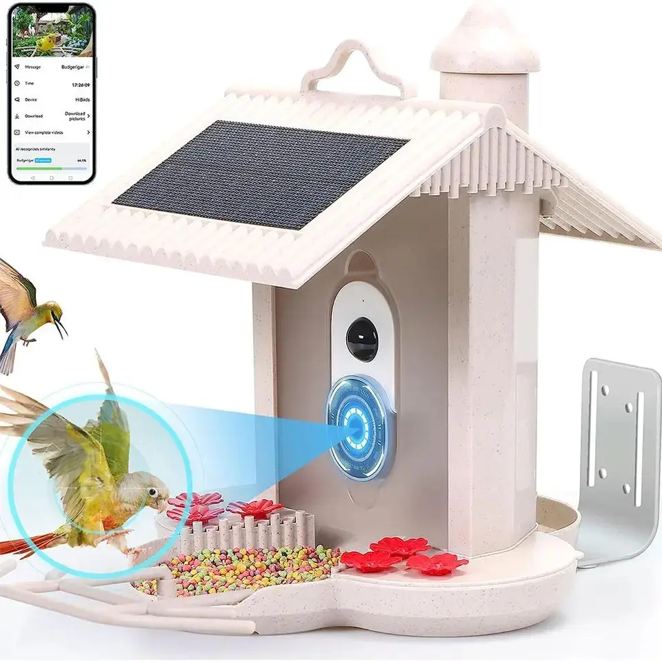 Wholesale Smart Night Vision Cameras Waterproof with Bird Feeders with Solar Pan