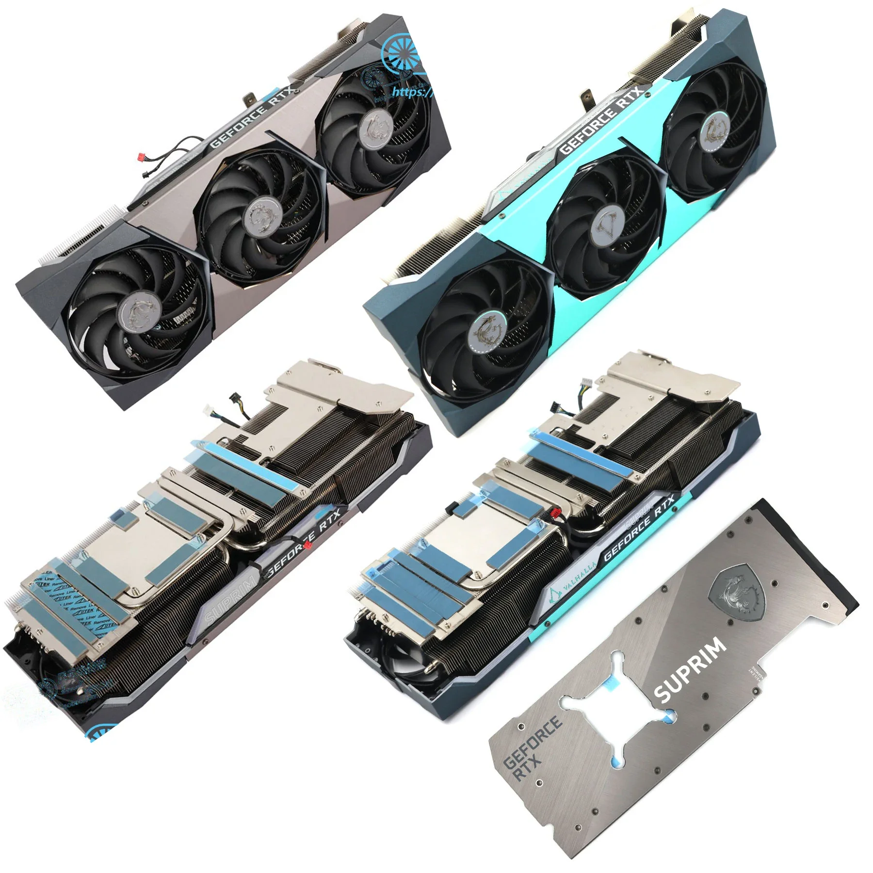 Msi-gpu ar Refrigerado Radiador Rtx3080 3080ti 3090 3090ti x Suprim Super Dragão Placa Gráfica de Montagem Dissipador de Calor