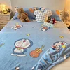 Doraemon cartoon Bed Hat sheet Thickened Flannel Cute Doraemon Bed Sheet All-inclusive Non-slip Dormitory Bedspread 4