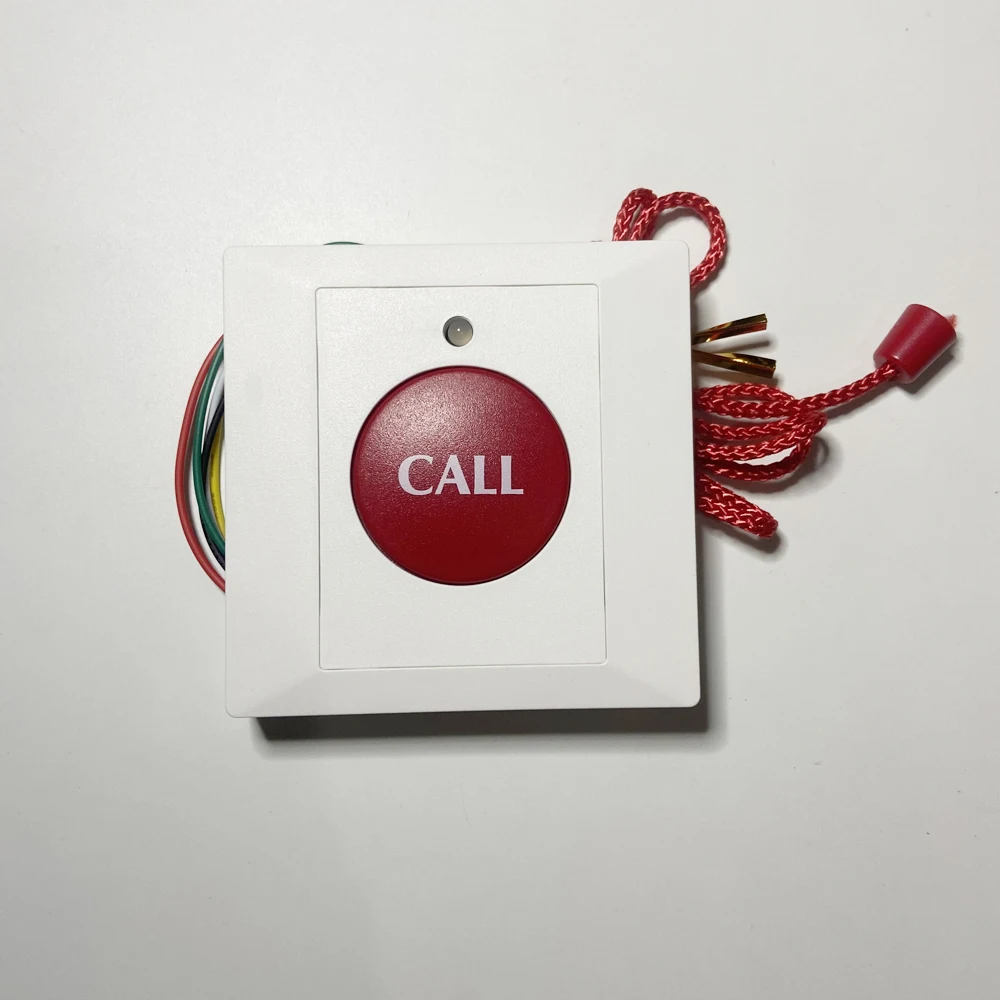 10 PCS Emergency Call Button NC/NO Optional Signal 86mm Digging Rope Panic Button With 12-24V LED For Alarm System Bed People