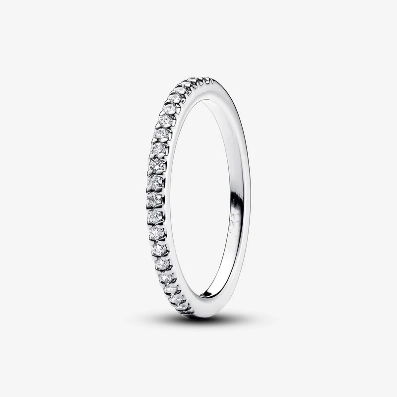

Женское кольцо из серебра 100% пробы, со сверкающими вставками