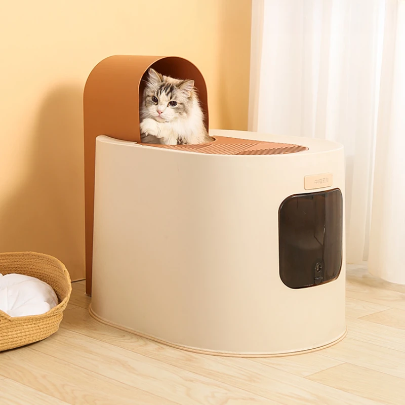 

Cage Training Deodorization Cat Bedpans Convenient Enclosed Sifting Cat Bedpan Shidden Katzen Toilette Cat Supplies RR50CB