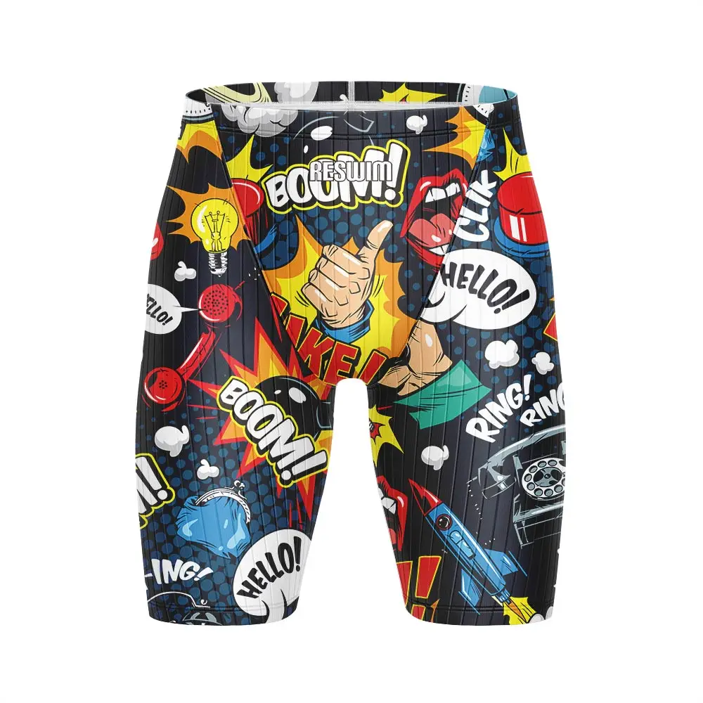 Men's Jammers Swimwear Athletic Training Swimsuit Swim Tights Shorts Swimming Trunks Beach UV Pants Breathable Bathing Suit