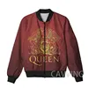 CAVVING 3D Printed  Queen Rock Band  Zipper Bomber Jackets Men Overcoat Mens Coat Zip Up Jackets for Women/Men 4