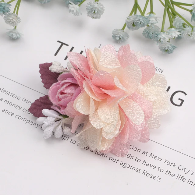 2022 New Chiffon Flower Hair Clips Pins Accessories Cute Hair Clips Pins for Baby Girls Toddlers Hairpin Kids заколка для волос 46