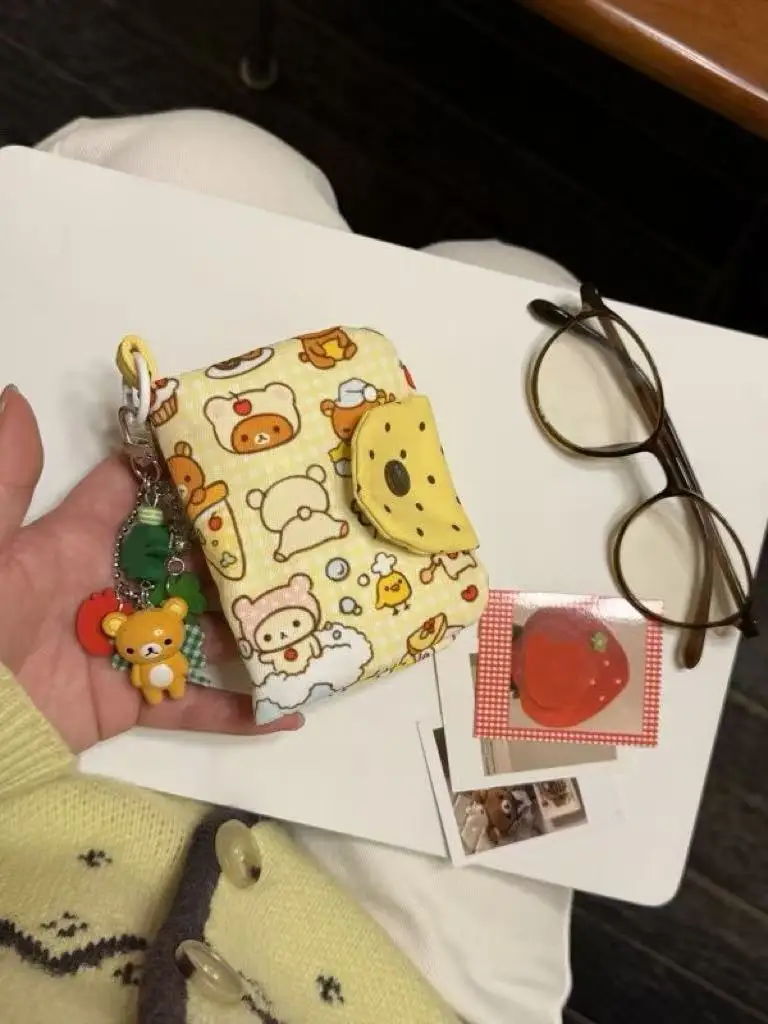 Nuovo Portamonete in Peluche a Forma di Orsetto Coreano, Portachiavi per Studenti, Portacarte, Regalo di Compleanno - immagine 5