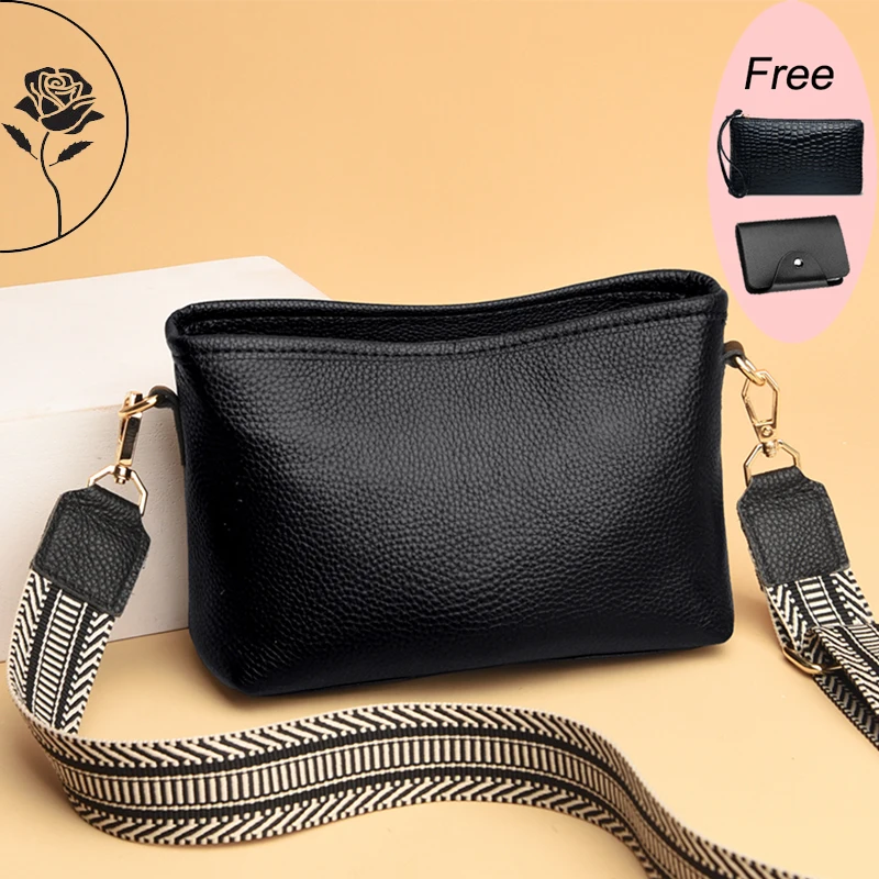 

High Quality Cow Leather Ladies Handbag Fashion Luxury Female Messenger Shoulder Bag Women Genuine Leather Crossbody Bags Tote