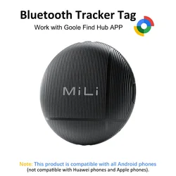 Bluetooth Smart Tracker Tags for Easy Item Location and Luggage Tracking (Black - 1pcs)