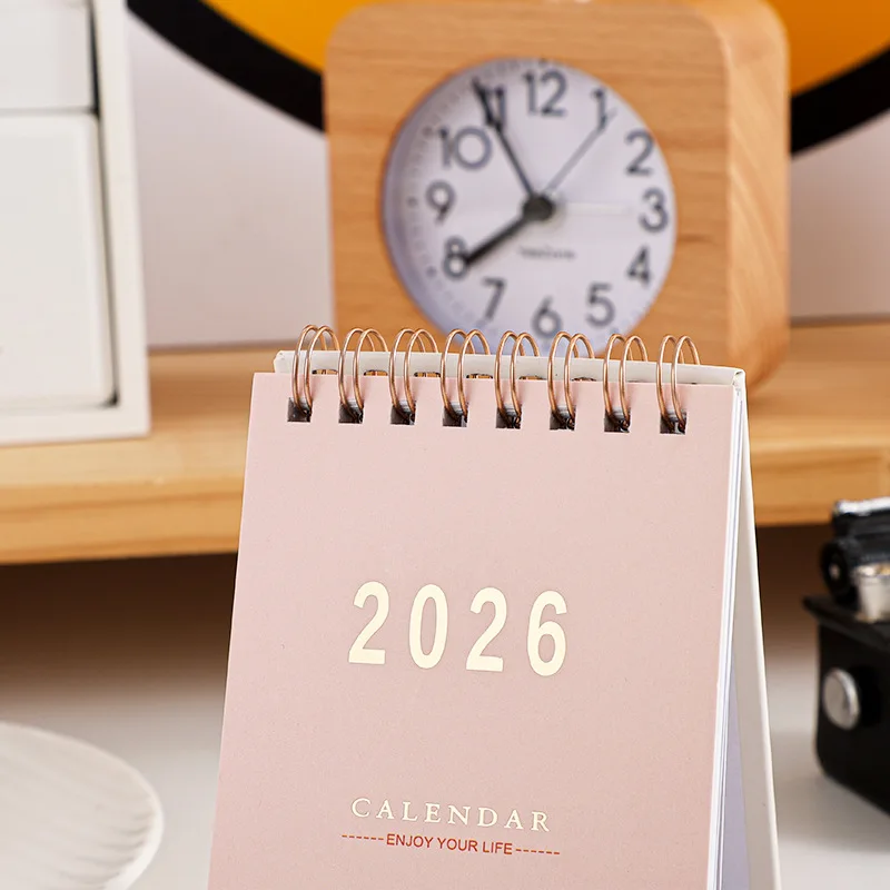 2026 Mini Morandi Farbkalender Kleiner Schreibtischkalender Memo-Kalender Planer Desktop-Dekoration Bürobedarf Neujahrsgeschenke – Detail 12