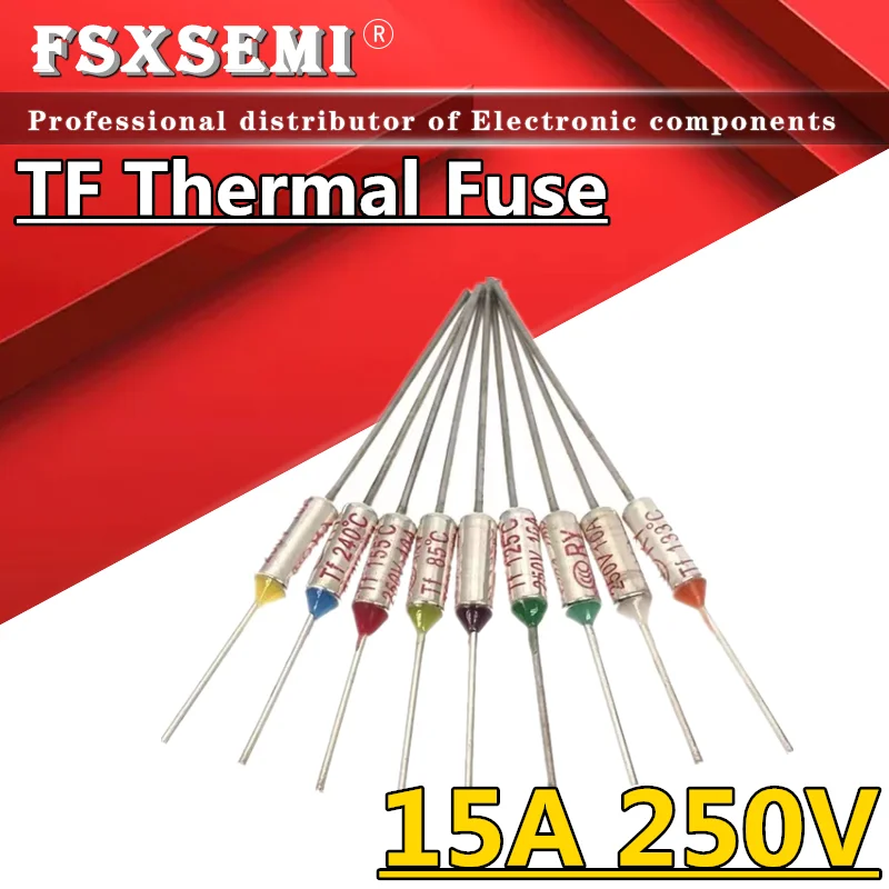 

15A 250V TF Thermal Fuse RY Temperature Control Thermostat Switch 73C 75C 85C 100C 110C 120C 130C 165C 172C 175C 192C 216C 280C