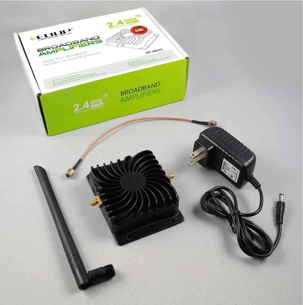 팝 EDUP 와이파이 부스터 2.4GHz 8W 와이파이 전력 신호 증폭기 라우터 범위 확장 부스터 6dBi 무선 안테나 어댑터 802.11b/g/