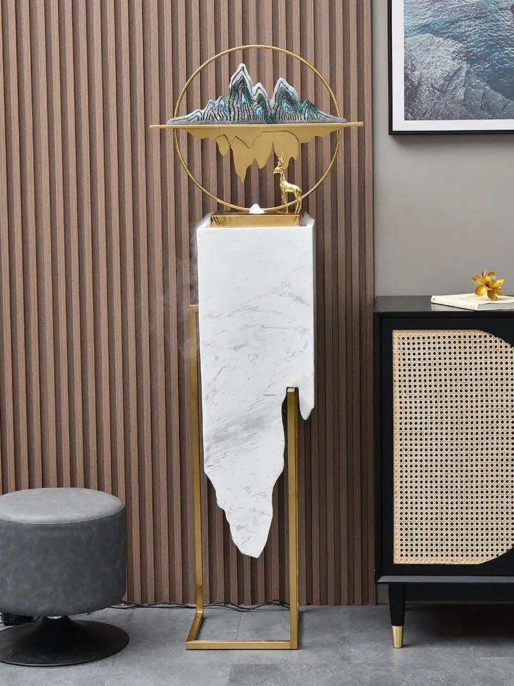 

Living Room Entrance Floor-Standing Flowing Water Ornaments Decorative Large Circulating Water TV Cabinet Office Soft Decoration