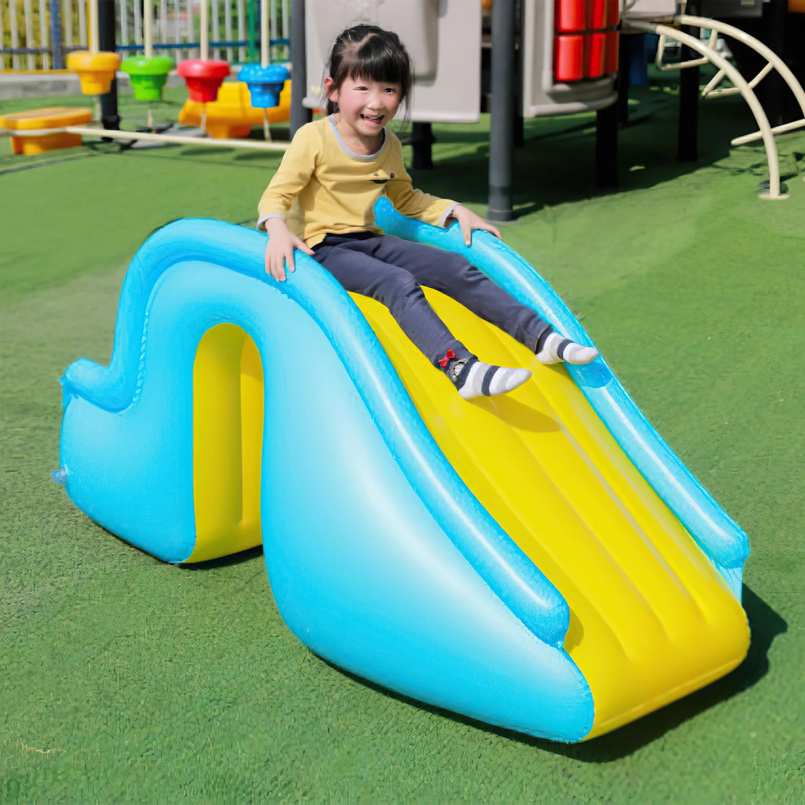 Inflatable Pool Water Slide With Wider Steps Baby Bath Toys Kids Swimming Water Play Toy Recreation Facilit For Outdoor Indoor 4
