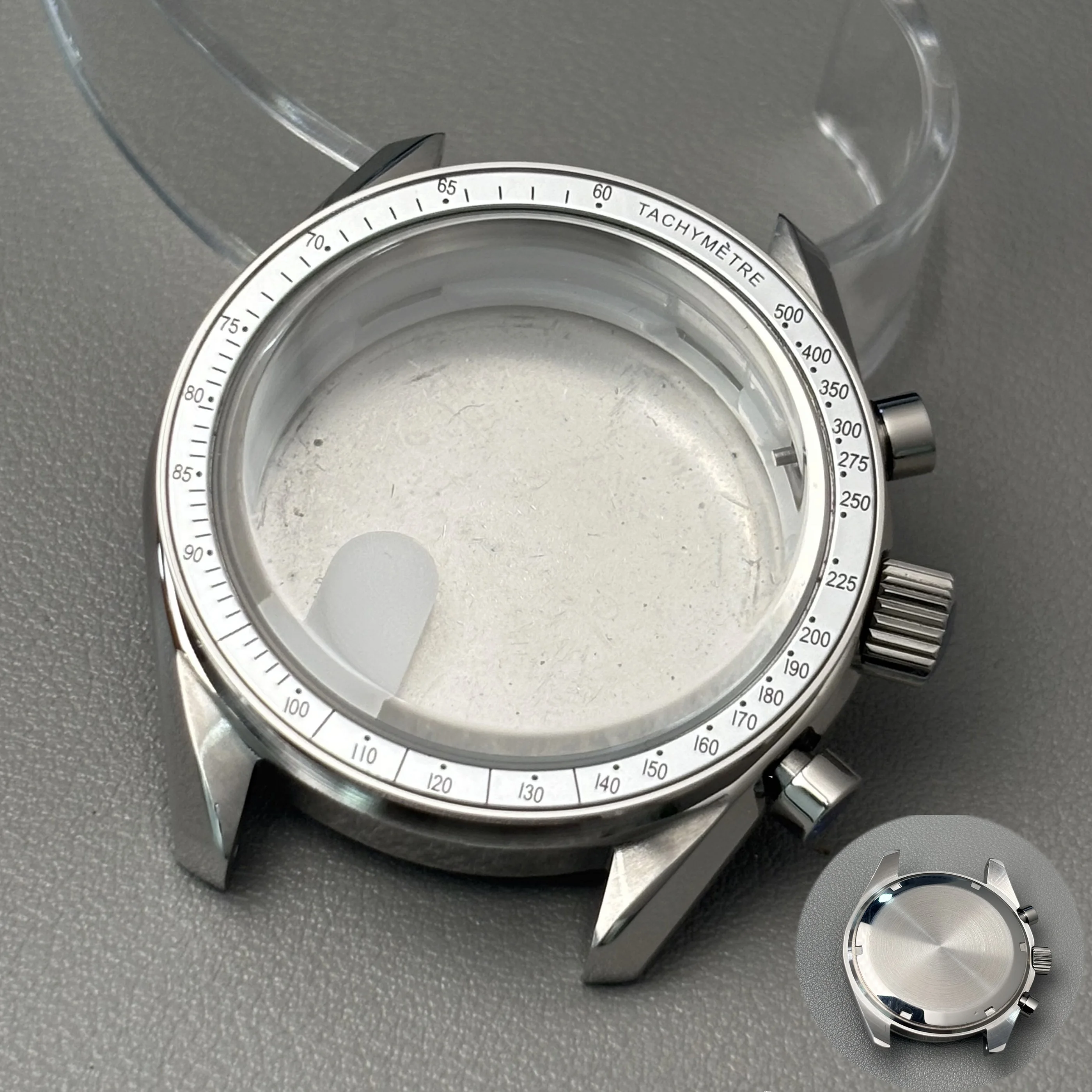 Moon Metal Chronograph Case with Sealed Back and Bezel - Elegant Business Watch