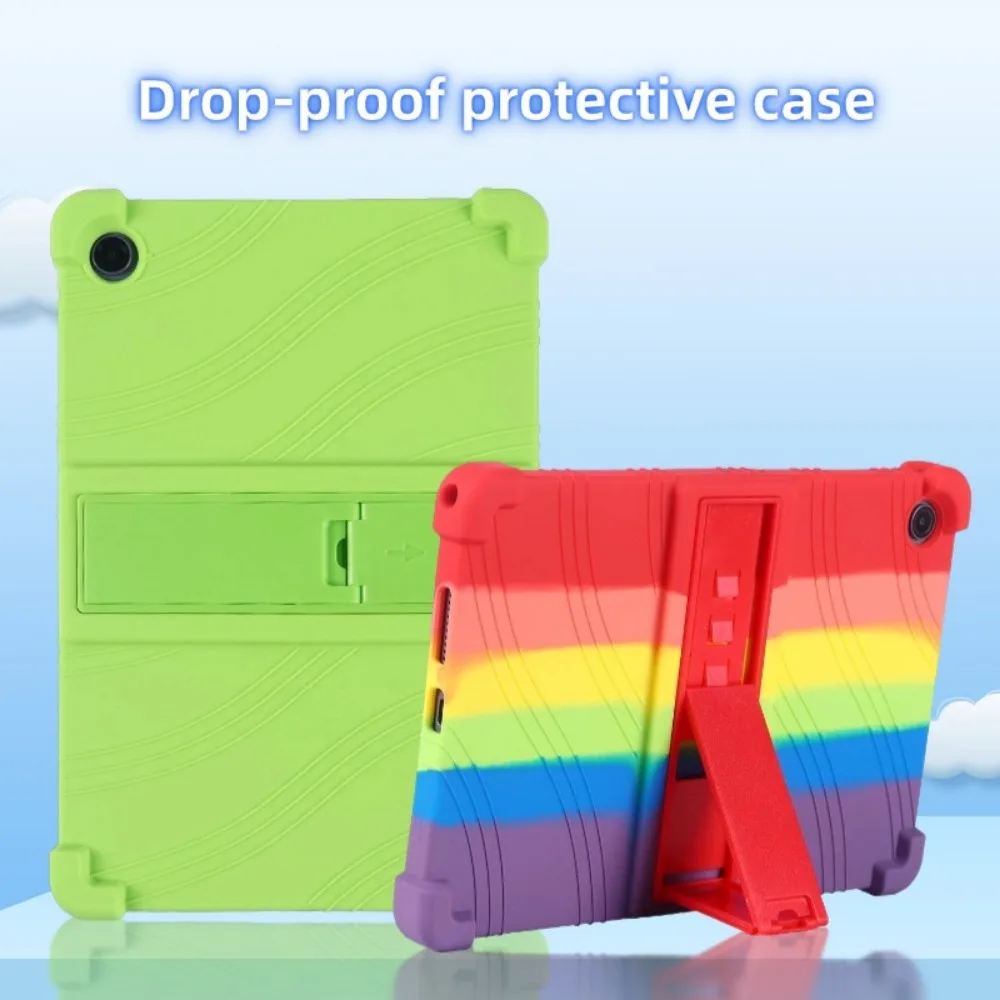 Universal Soft Silicone Case with Adjustable Stand - Shockproof and Safe Tablet Cover