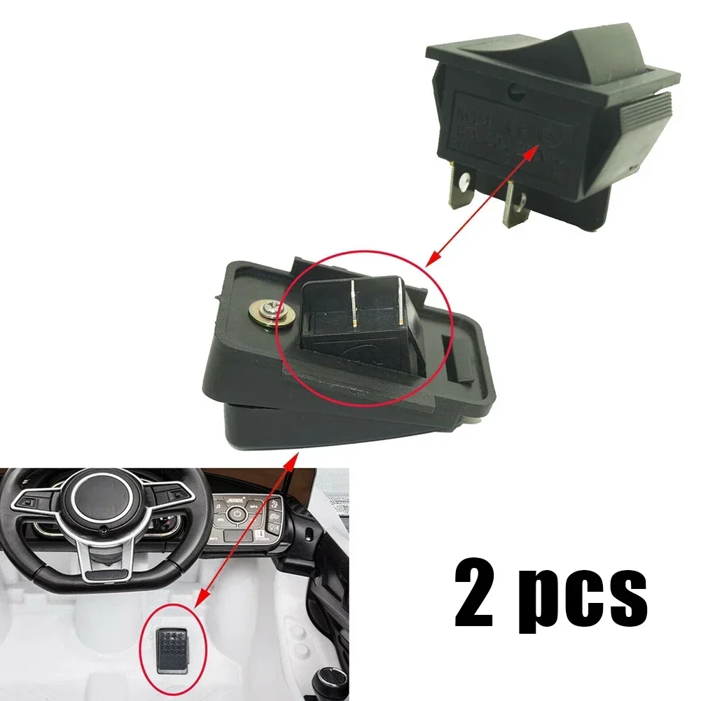 2pcs 풋 페달 리셋 컨트롤 로커 풋 스위치 어린이를위한 전기 자동차 가속기 풋 페달 리셋 제어 전기 휠 스위치