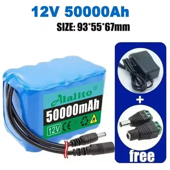 NUOVA batteria 12V 3S4P 20000mah 18650 Li-ion 40Ah batterie ricaricabili con batterie al litio BMS scheda di protezione + caricabatterie