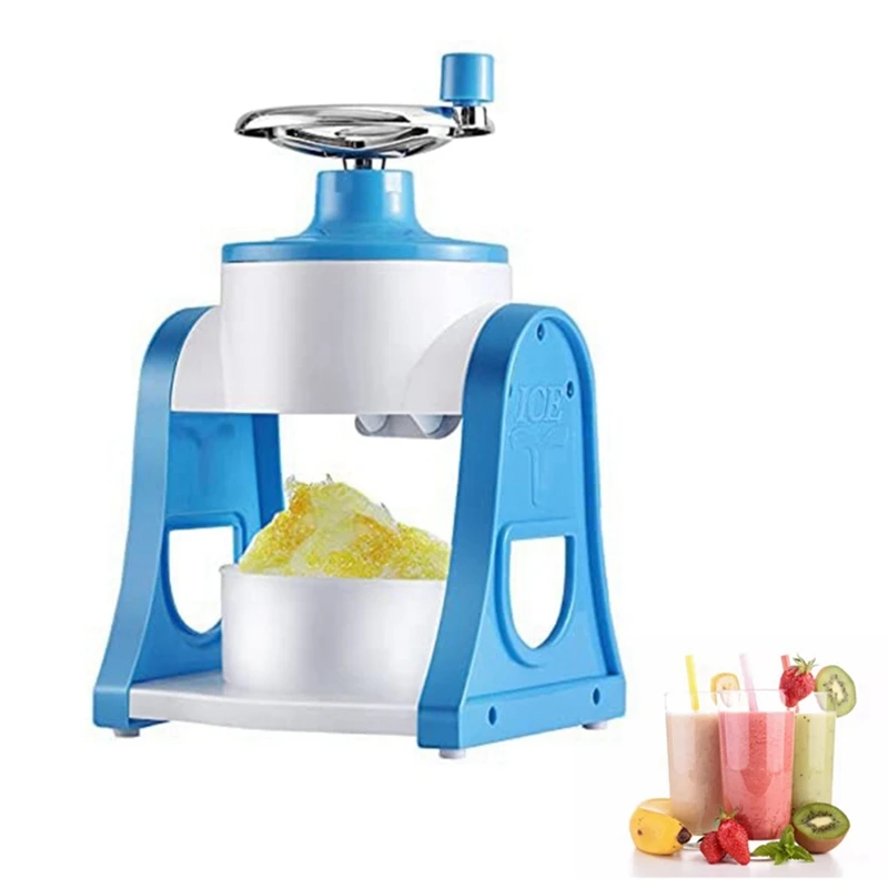 1 Piece Shaved Ice Machine Summer Hand-Shake Ice And Hail Ice Ice Breaker Make Ice Maker Blue