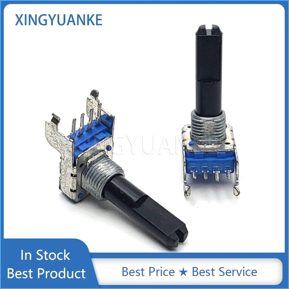 

5PCS RK12 Type Single 4-Pin B5K B50K With Midpoint Power Amplifier Mixer Volume Potentiometer Half Shaft Length 25MM