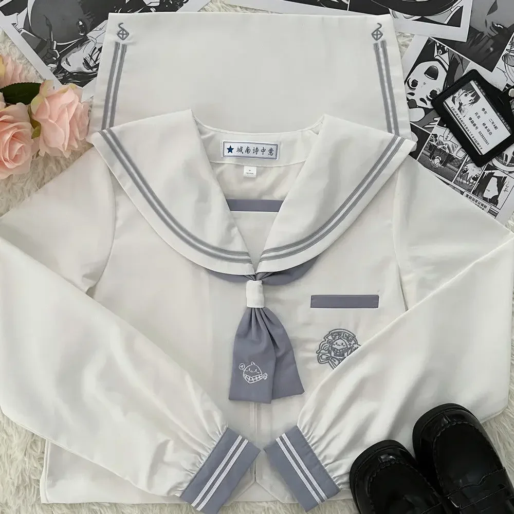 

Anime COS Long and Short-sleeved Sailor Suit JK Uniform Suit Japanese College Style Sweet Pleated Skirt Fashion School Uniform
