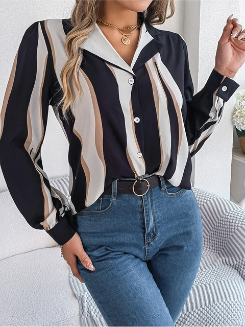 blusa manga larga mujer moda 2023,camisas y blusas elegantes