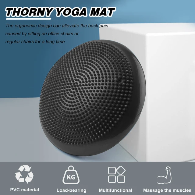 PVC Inflatable Sports Cushion Wear Resist Wobble Massage Balances Cushion Reusable for Travel Fitness Gym Balance Cushion 2