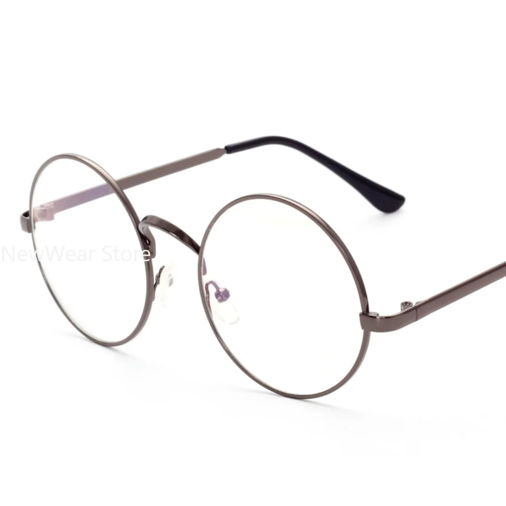 New Literature and Art Round Retro Frame Glasses Frame For Man and Woman Flat Mirror Facial Decoration Facial Modification