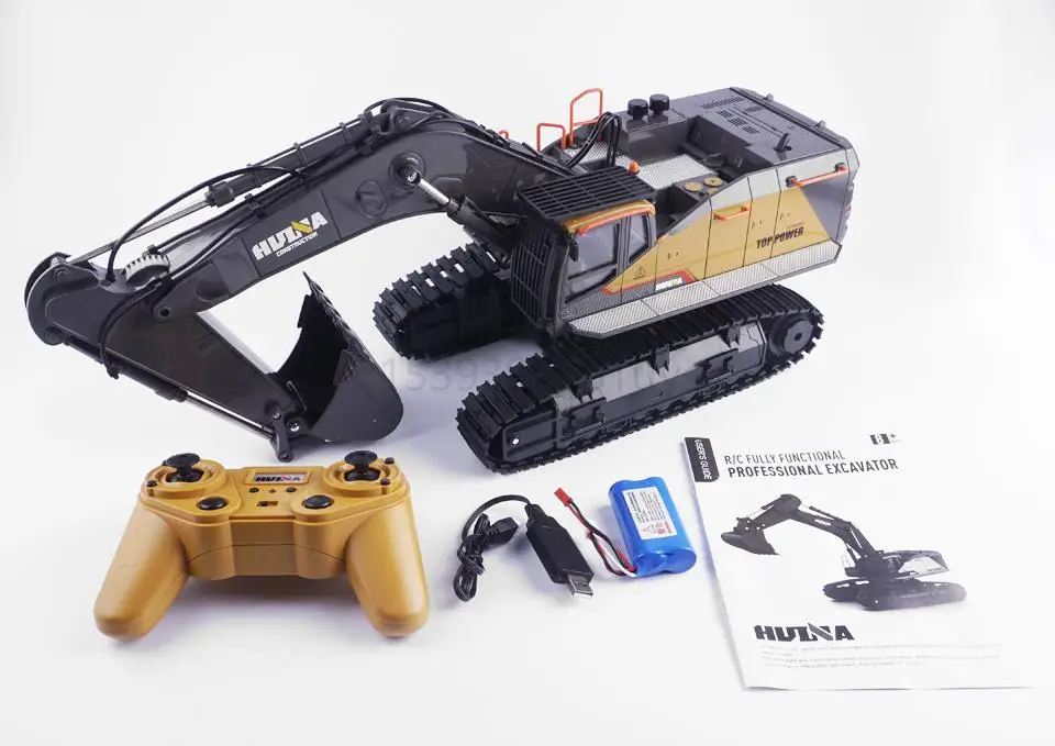 Scdb2badc6d2045769be9c56f788350bd3 Huiner No-1592 1/14 Rc koparka gąsienicowa Alloy 2.4ghz sterowany radiowo samochód 22 kanałowy urządzenie inżynieryjne zabawki dla chłopca prezent urodzinowy