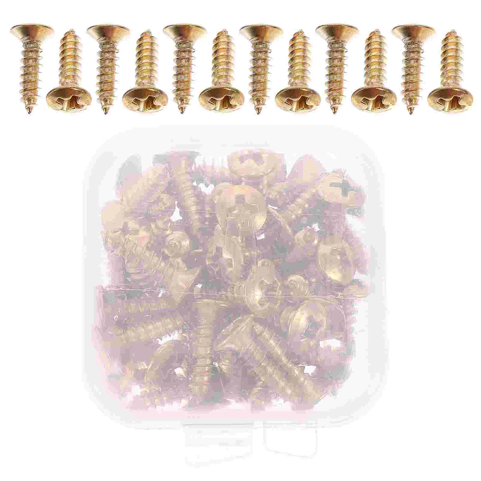 

50 Pcs Electric Guitar Pickguard Mounting Screws Bass Panel Fixator Guitars Jack Iron for Parts