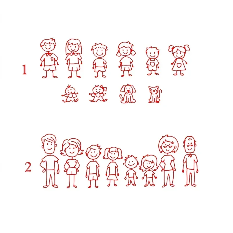 오토바이/뒷 창 스티커 PVC 자동차 패션, 제품 액세서리 자외선 차단제 방수 장식, 귀여운 가족